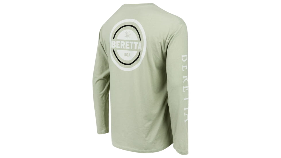 Beretta USA 2.0 T-Shirt - Men's, Long Sleeve, Sage Green, Small, TS230T189007A1S