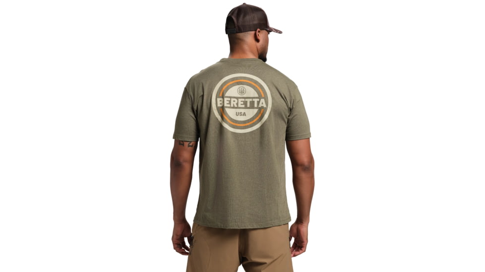 Beretta USA 2.0 T-Shirt - Mens, Short Sleeve, Heather Mil Green, Extra Large, TS226T189007AUXL