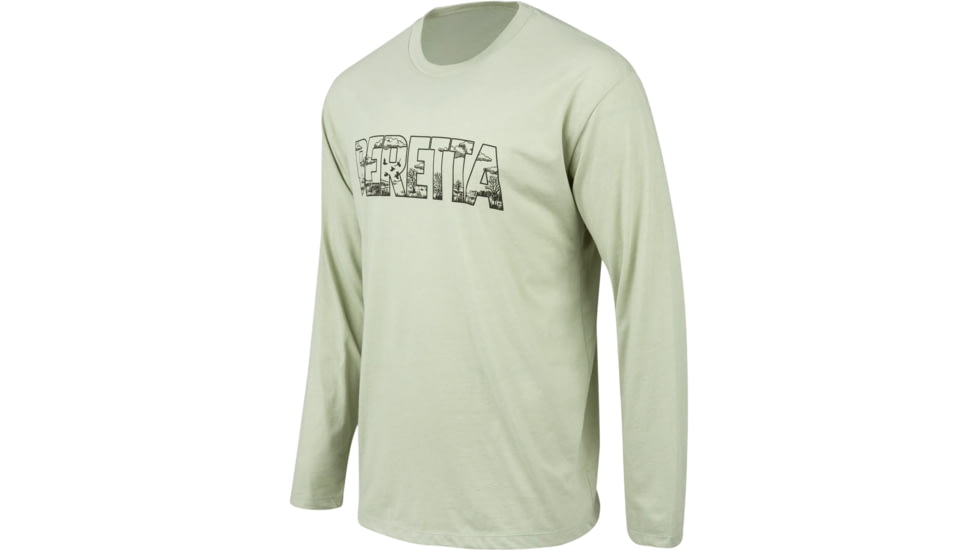 Beretta Vista Camo T-Shirt - Mens, Long Sleeve, Sage Green, Small, TS234T189007A1S