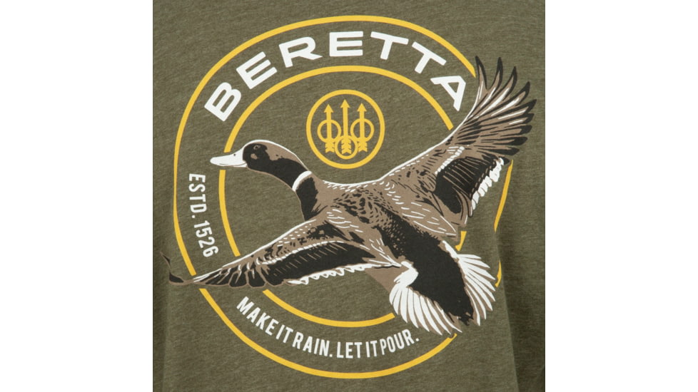 Beretta Wing Drop T-Shirt - Men's, Long Sleeve, Heather Mil Green, 3XL, TS231T189007AUXXXL