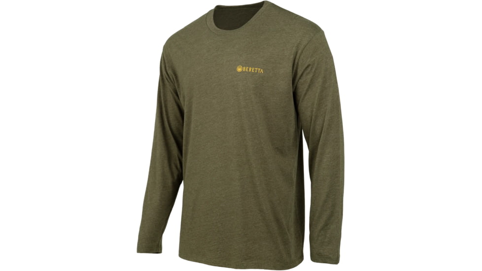 Beretta Wing Drop T-Shirt - Mens, Long Sleeve, Heather Mil Green, 3XL, TS231T189007AUXXXL