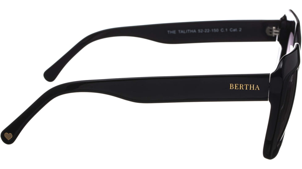 Bertha Talitha Handmade in Italy Sunglass - Womens, Black, One Size, BRSIT103-1