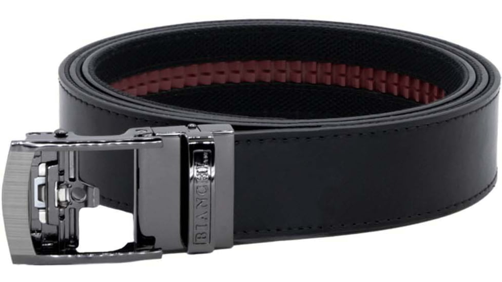 Bianchi Everyday Carry Leather Belt, Adjustable, 1.5in Wide, Buckle Closure, Matte, Black, NXB-24551