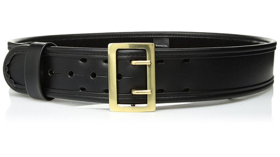 Bianchi 7960 AccuMold Elite Sam Browne Belt - Plain Black, Brass, Waist Size 40-42in, 22272