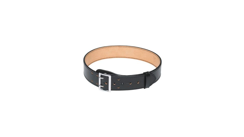 Bianchi B2 Sam Browne Belt - Plain Black, Nickel 11861