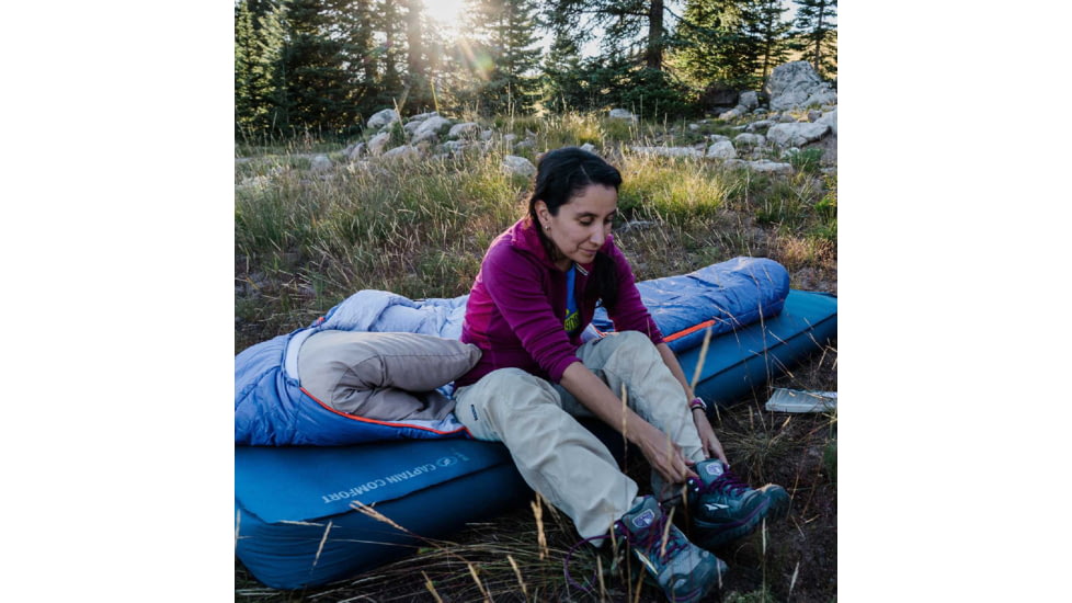 Big Agnes Captain Comfort Deluxe Camp Sleeping Pad, Gibraltar Sea, 41x72, Double, Wide, PCC417223