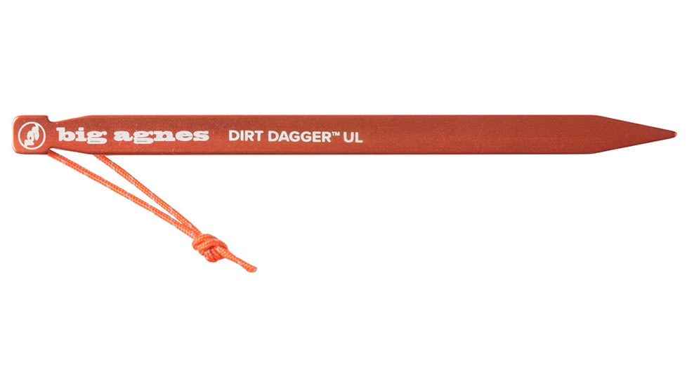 Big Agnes Dirt Dagger UL Tent Stakes, Pack of 30, 6in, Orange, ADD6BULK3021