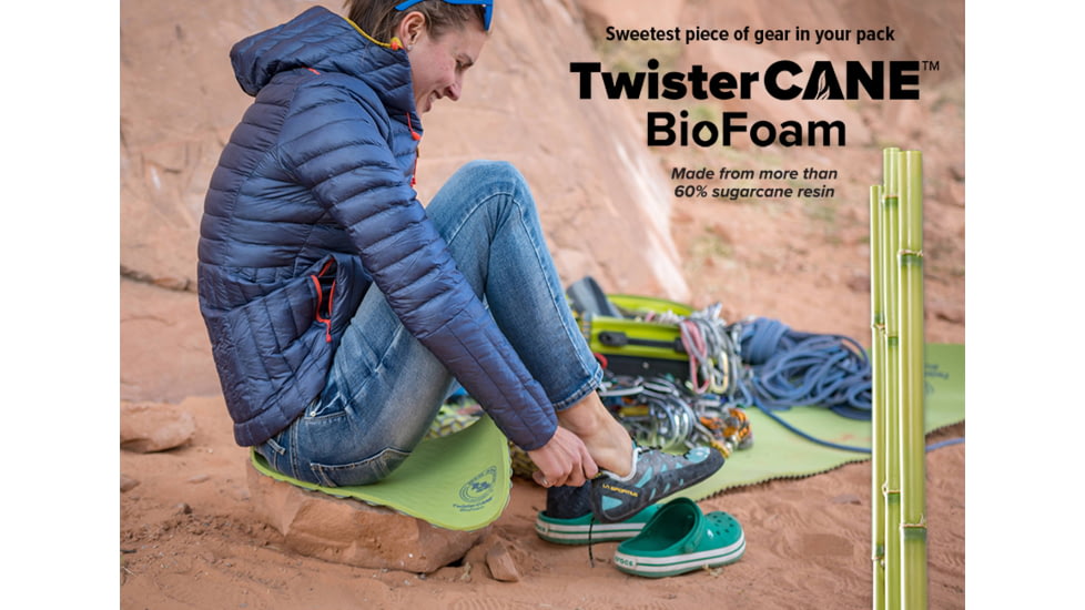Big Agnes TwisterCane Bio Foam Sleeping Pad, Green/Gray, PTCBFR21