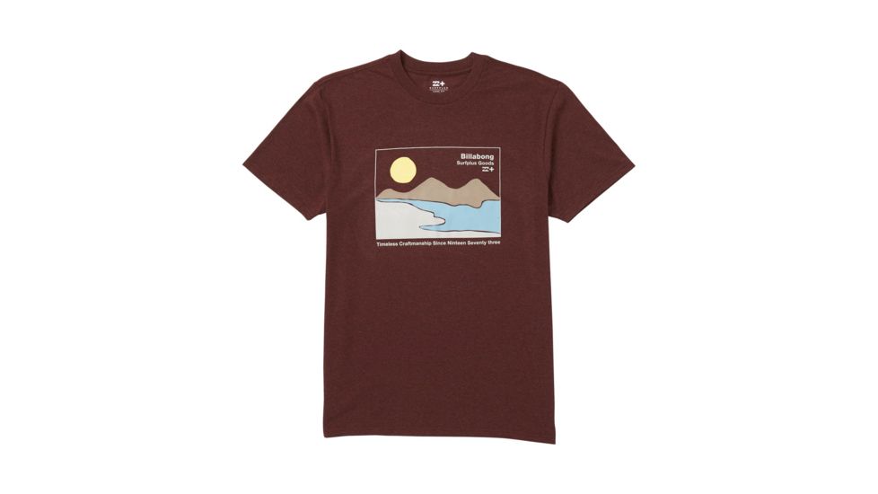 Billabong Abstract Eco-Friendly Graphic T-Shirt - Mens, Port, Small, M406SBAB-PTO-S