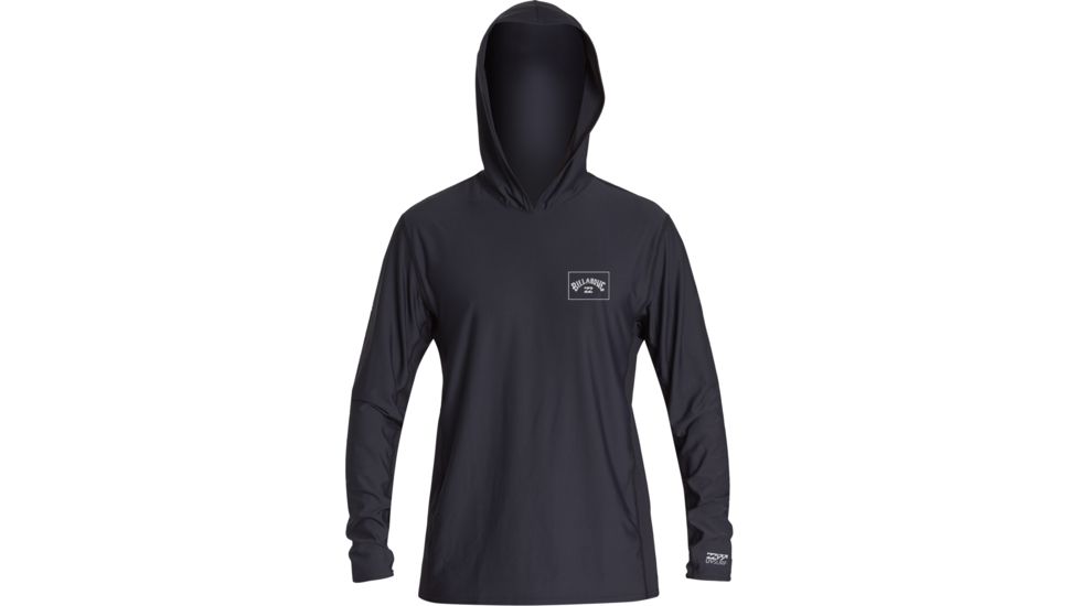 Billabong Arch Mesh Hooded Long Sleeve Surf Shirt - Mens, Black, Large, MR691BAR-blk-L