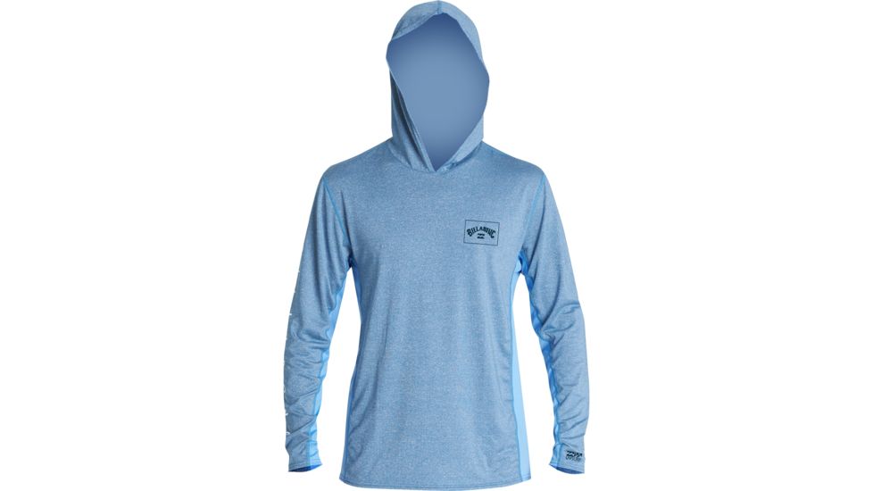 Billabong Arch Mesh Hooded Long Sleeve Surf Shirt - Mens, Royal Heather, Small, MR691BAR-ryh-S