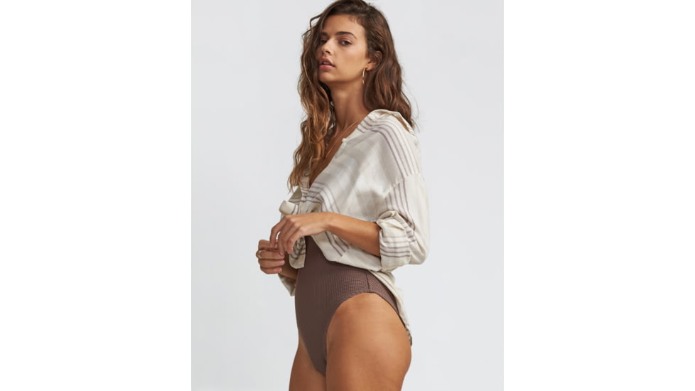 Billabong For The Win Striped Button Down Shirt - Womens, Cool Wip, Medium, J505SBFO-CWP-M
