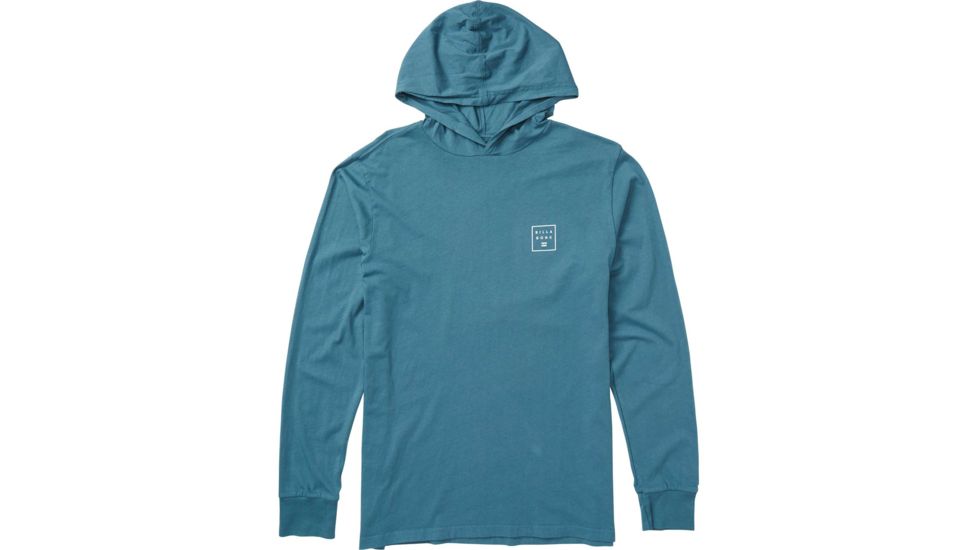 Billabong Stacked Hooded Long Sleeve T-Shirt - Mens, Washed Blue, Medium, M410SBST-WBL-M