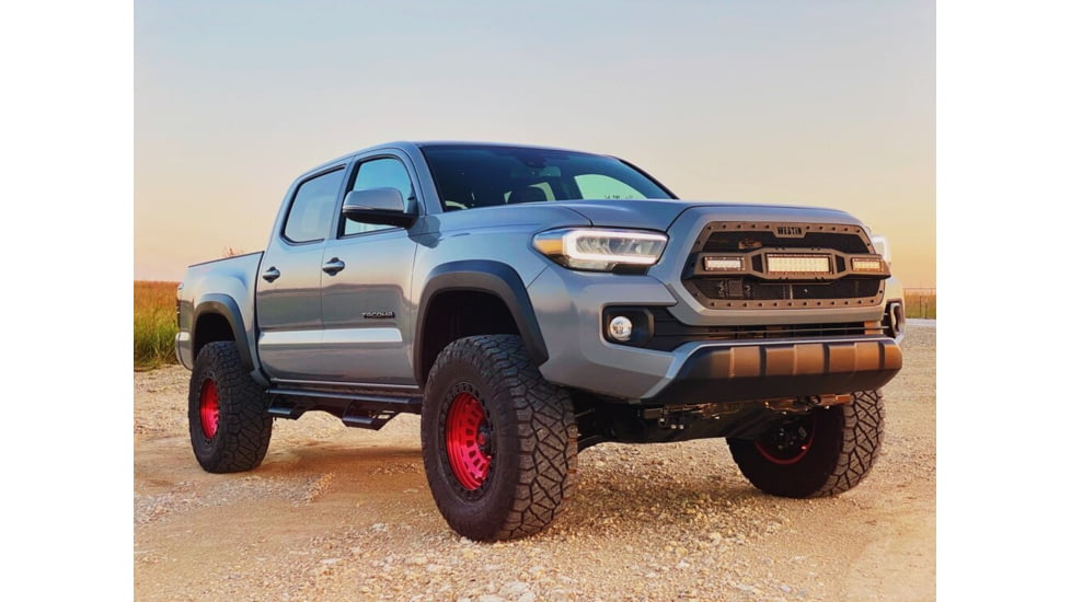 Bison Offroad Toyota Tacoma TRD / SR5 / Rock Warrior 2WD/4WD 2005-2020 Lift Kit, 32.5in Max Tire Size, Black, 3F/ 2R, TK-1501-32.5