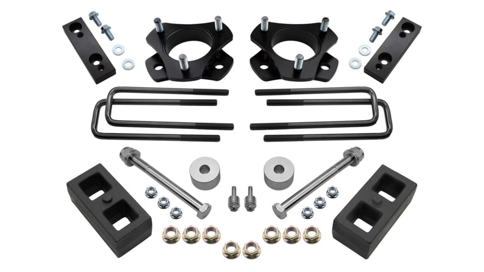 Bison Offroad Toyota Tacoma TRD / SR5 / Rock Warrior 2WD/4WD 2005-2020 Lift Kit, 32.5in Max Tire Size, Black, 3F/ 2R, TK-1501-32.5