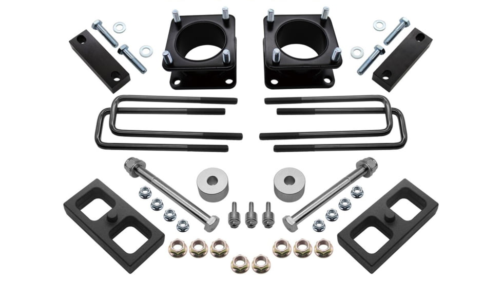 Bison Offroad Toyota Tundra TRD / SR5 / Rock Warrior 2WD/4WD 2007-2020 Lift Kit, 35in Max Tire Size, Black, 3F/ 1R, TK-2501-35