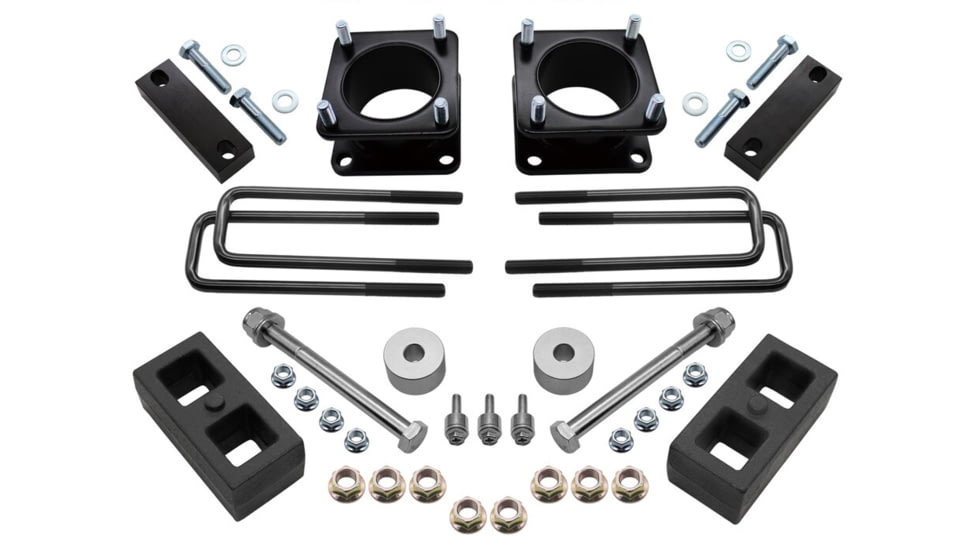 Bison Offroad Toyota Tundra TRD / SR5 / Rock Warrior 2WD/4WD 2007-2020 Lift Kit, 35in Max Tire Size, Black, 3F/ 2R, TK-2502-35