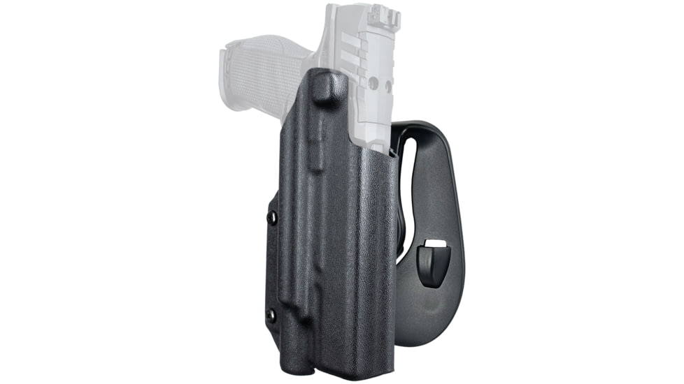 Black Scorpion Outdoor Gear OWB Paddle Holster, Walther PDP 5in w/ X300, Right Hand, Black, HC03-PADDLE-PDP5X300BKRH