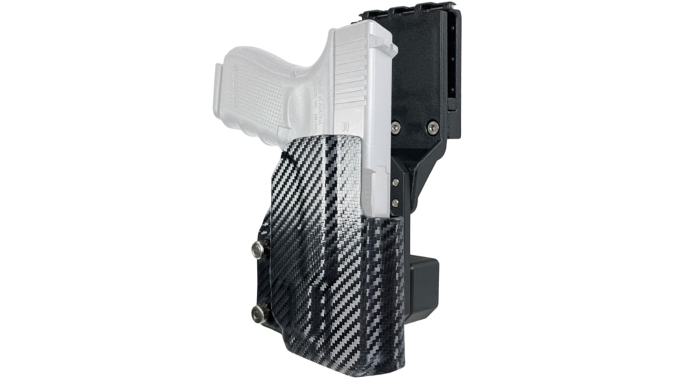 Black Scorpion Outdoor Gear Pro Competition OWB Holster, Glock 19, 23 w/ TLR-7A, Right Hand, Carbon Fiber, HC04-USPSA-GL19TLR7-CFRH
