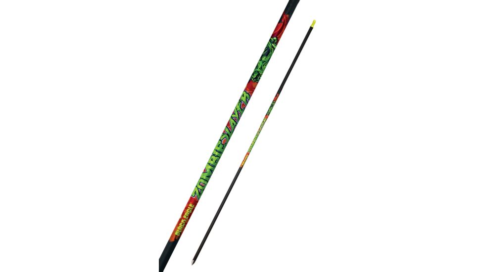 Black Eagle Arrows Zombie Slayer Shafts - .003in Dozen - 600, Black, Green, Red, 600 Spine Zomb-Shafts-0008