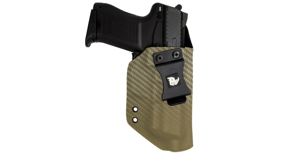 Black Rhino Concealment Concealed Carry IWB Holster System / Glock, Model Glock 20/21, Left Handed Shooter, Cant 0 Degrees, Carbon Fiber FDE, 191204379648