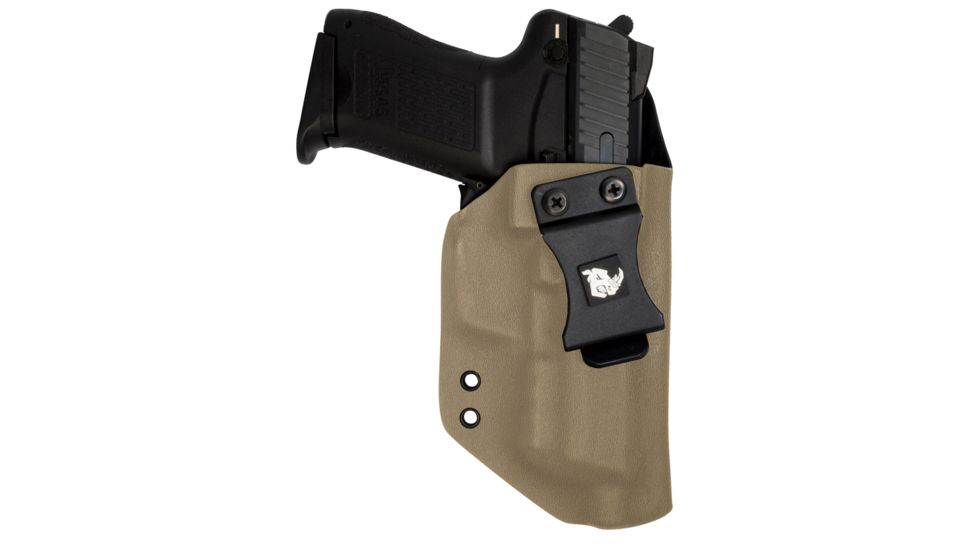 Black Rhino Concealment Concealed Carry IWB Holster System / Glock, Model Glock 20/21, Left Handed Shooter, Cant 0 Degrees, Desert Tan, 191204379662