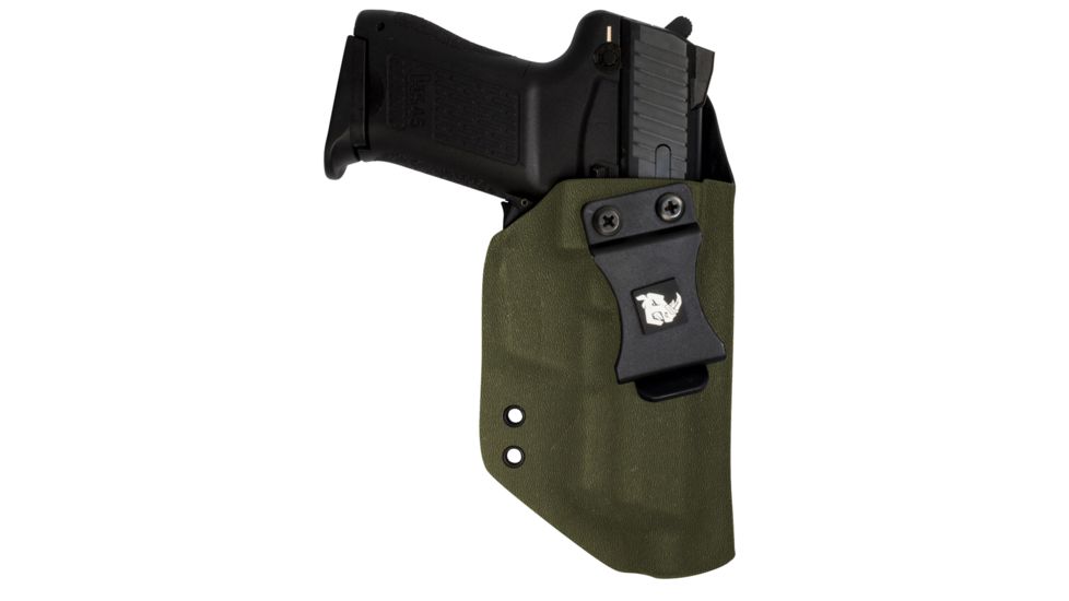Black Rhino Concealment Concealed Carry IWB Holster System / Glock, Model Glock 20/21, Left Handed Shooter, Cant 0 Degrees, Olive Drab, 191204379785