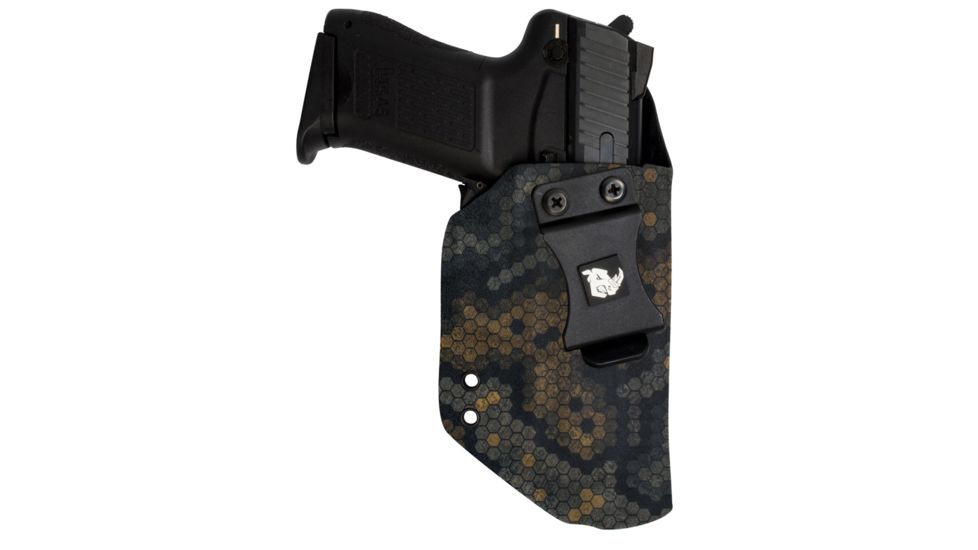 Black Rhino Concealment Concealed Carry IWB Holster System / Glock, Model Glock 20/21, Left Handed Shooter, Cant 0 Degrees, Hex Cam, 191204289077