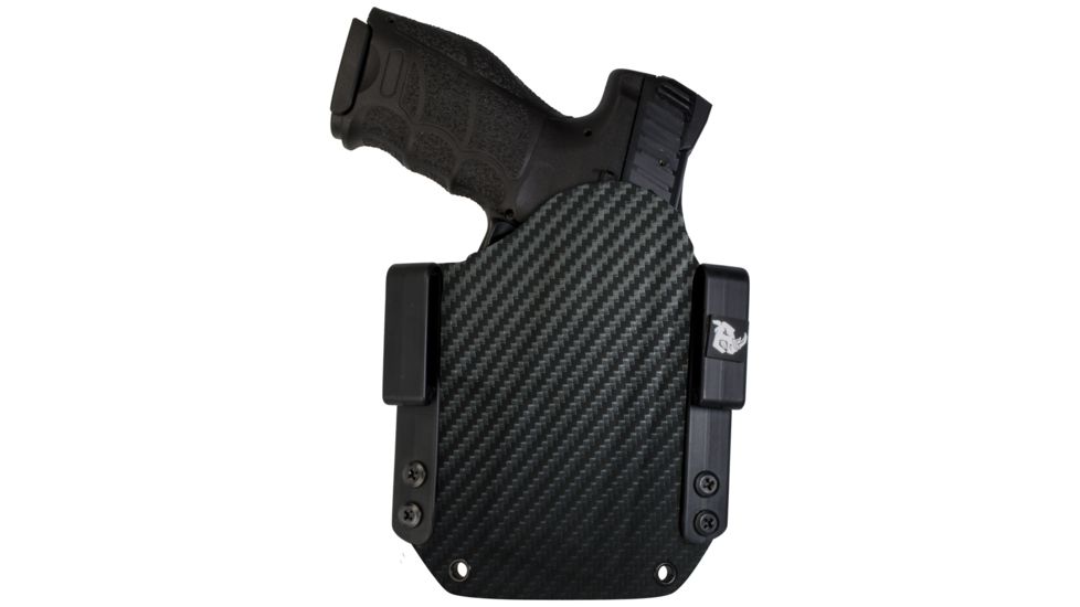 Black Rhino Concealment Tactical Carrier OWB Holster System w/ Light Holster - Springfield Armory, Model Springfield Armory XD .45 5in, LHded Shooter, Cant 0 Degrees, Carbon Fiber Black, 191204831931