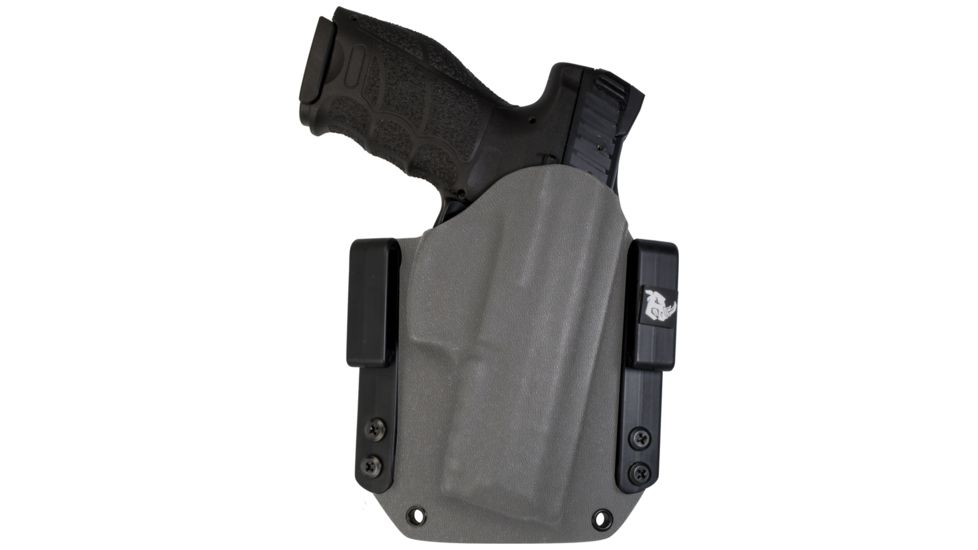 Black Rhino Concealment Tactical Carrier OWB Holster System w/ Light Holster - Springfield Armory, Model Springfield Armory XD .45 5in, Left Handed Shooter, Cant 0 Degrees, Storm Gray, 191204832129