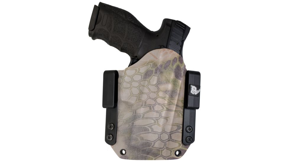 Black Rhino Concealment Tactical Carrier OWB Holster System w/ Light Holster - Springfield Armory, Model Springfield Armory XD .45 5in, LHded Shooter, Cant 0 Degrees, Kryptek Highlander, 191204832037