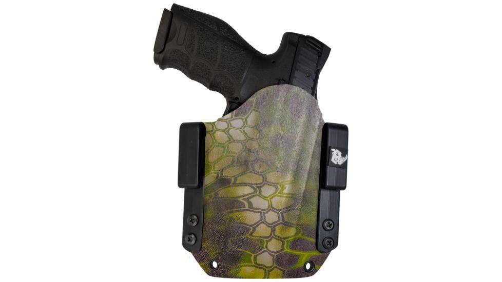 Black Rhino Concealment Tactical Carrier OWB Holster System w/ Light Holster - Springfield Armory, Model Springfield Armory XD .45 5in, LHded Shooter, Cant 0 Degrees, Kryptek Mandrake, 191204832044
