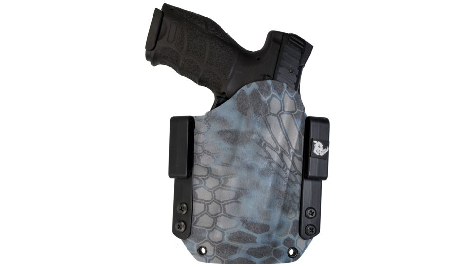 Black Rhino Concealment Tactical Carrier OWB Holster System w/ Light Holster - Springfield Armory, Model Springfield Armory XD .45 5in, LHded Shooter, Cant 0 Degrees, Kryptek Neptune, 191204832051