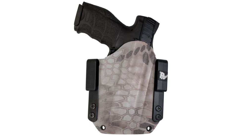 Black Rhino Concealment Tactical Carrier OWB Holster System w/ Light Holster - Springfield Armory, Model Springfield Armory XD .45 5in, Left Handed Shooter, Cant 0 Degrees, Kryptek Nomad, 191204832068