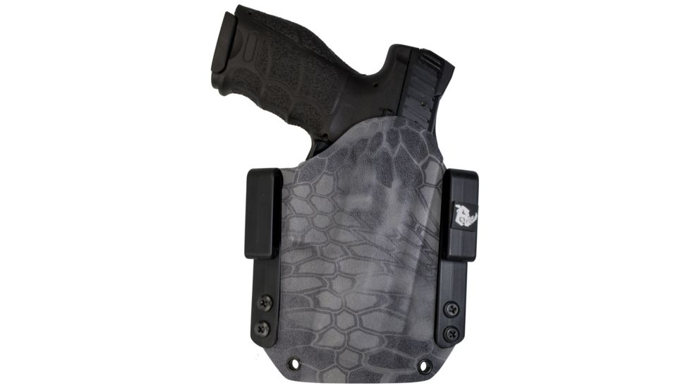 Black Rhino Concealment Tactical Carrier OWB Holster System w/ Light Holster - Springfield Armory, Model Springfield Armory XD .45 5in, Left Handed Shooter, Cant 0 Degrees, Kryptek Raid, 191204832075