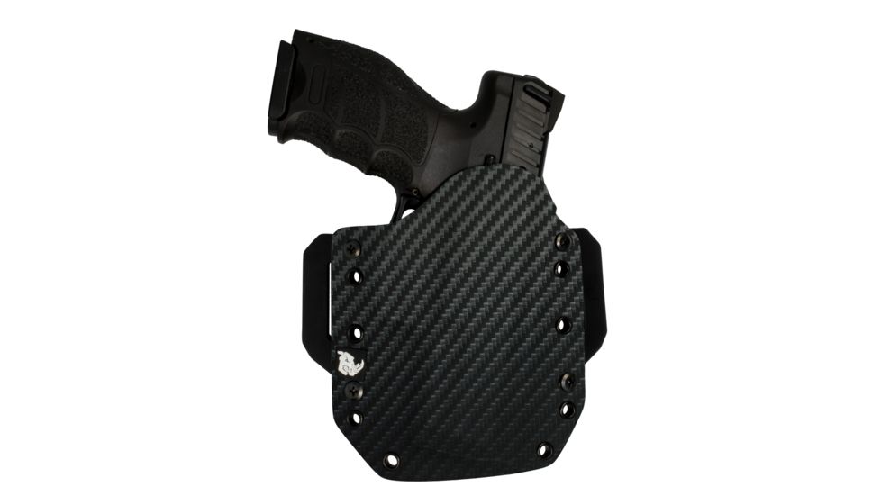 Black Rhino Concealment Tactical Carrier OWB Holster System w/ Light Holster - Springfield Armory, Model Springfield Armory XD .45 5in, LHded Shooter, Cant 0 Degrees, Carbon Fiber Black, 191204831931