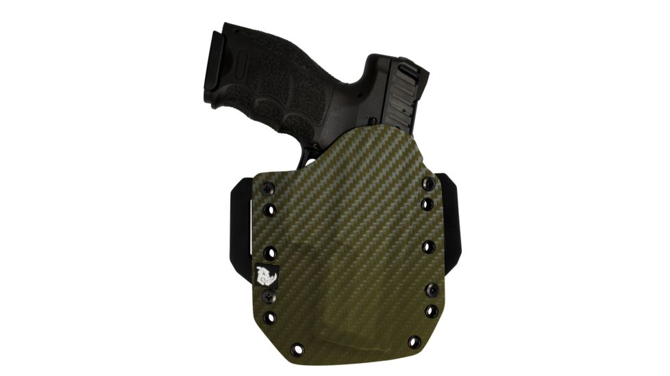 Black Rhino Concealment Tactical Carry Holster System w/ Light Holster - Glock, Model Glock 29/30 Gen 4, Left Handed Shooter, Cant 15 Degrees, Carbon Fiber OD Green, 191204341669