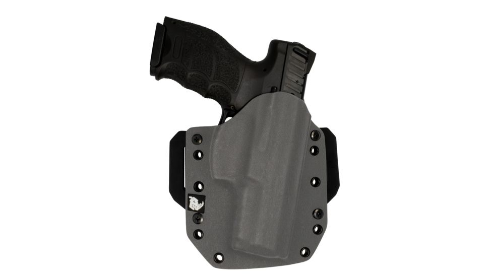 Black Rhino Concealment Tactical Carrier OWB Holster System w/ Light Holster - Springfield Armory, Model Springfield Armory XD .45 5in, Left Handed Shooter, Cant 0 Degrees, Storm Gray, 191204832129