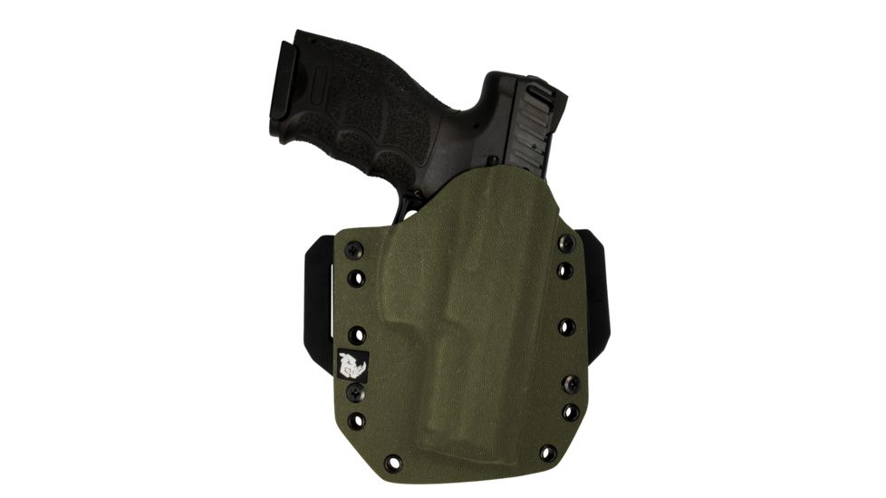Black Rhino Concealment Tactical Carrier OWB Holster System w/ Light Holster - Springfield Armory, Model Springfield Armory XD .45 5in, Left Handed Shooter, Cant 0 Degrees, Olive Drab, 191204832112