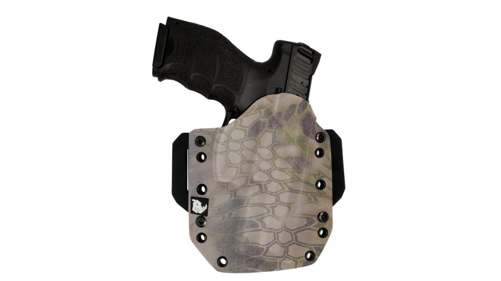 Black Rhino Concealment Tactical Carrier OWB Holster System w/ Light Holster - Springfield Armory, Model Springfield Armory XD .45 5in, LHded Shooter, Cant 0 Degrees, Kryptek Highlander, 191204832037