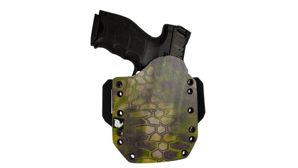 Black Rhino Concealment Tactical Carrier OWB Holster System w/ Light Holster - Springfield Armory, Model Springfield Armory XD .45 5in, LHded Shooter, Cant 0 Degrees, Kryptek Mandrake, 191204832044