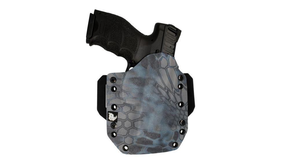 Black Rhino Concealment Tactical Carrier OWB Holster System w/ Light Holster - Springfield Armory, Model Springfield Armory XD .45 5in, LHded Shooter, Cant 0 Degrees, Kryptek Neptune, 191204832051