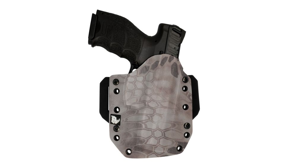 Black Rhino Concealment Tactical Carrier OWB Holster System w/ Light Holster - Springfield Armory, Model Springfield Armory XD .45 5in, Left Handed Shooter, Cant 0 Degrees, Kryptek Nomad, 191204832068