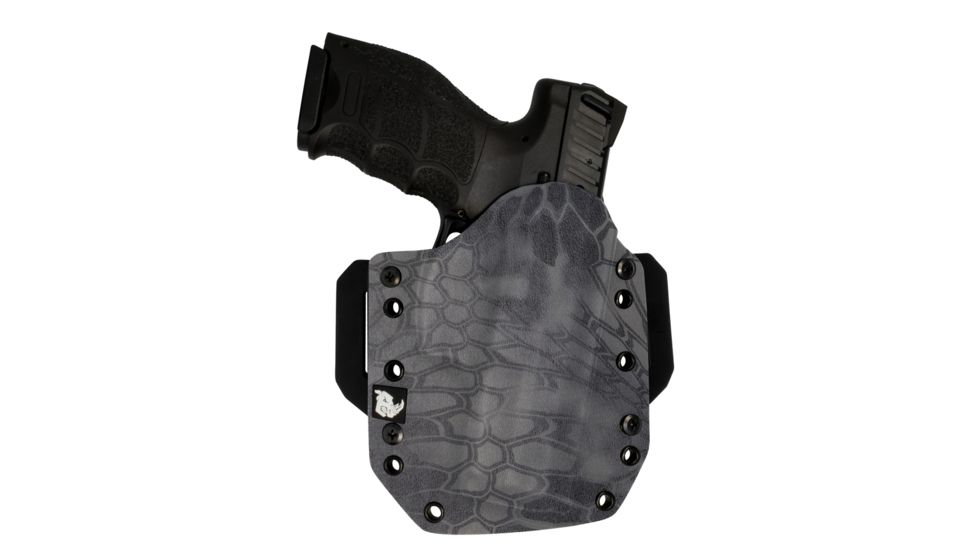 Black Rhino Concealment Tactical Carrier OWB Holster System w/ Light Holster - Springfield Armory, Model Springfield Armory XD .45 5in, Left Handed Shooter, Cant 0 Degrees, Kryptek Raid, 191204832075