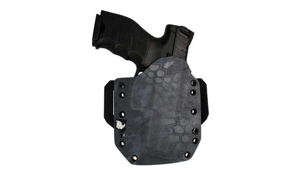 Black Rhino Concealment Tactical Carrier OWB Holster System w/ Light Holster - Springfield Armory, Model Springfield Armory XD .45 5in, LHded Shooter, Cant 0 Degrees, Kryptek Typhon, 191204832082