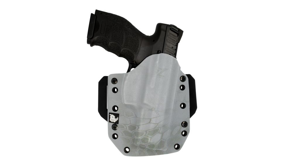 Black Rhino Concealment Tactical Carrier OWB Holster System w/ Light Holster - Springfield Armory, Model Springfield Armory XD .45 5in, Left Handed Shooter, Cant 0 Degrees, Kryptek Yeti, 191204832099
