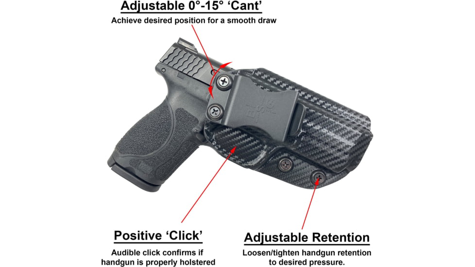 Black Scorpion Outdoor Gear CZ P-10 C IWB Kydex Holster, Right Hand, Carbon Fiber, HC11-IWB01-SCOSCZP10-CFRH