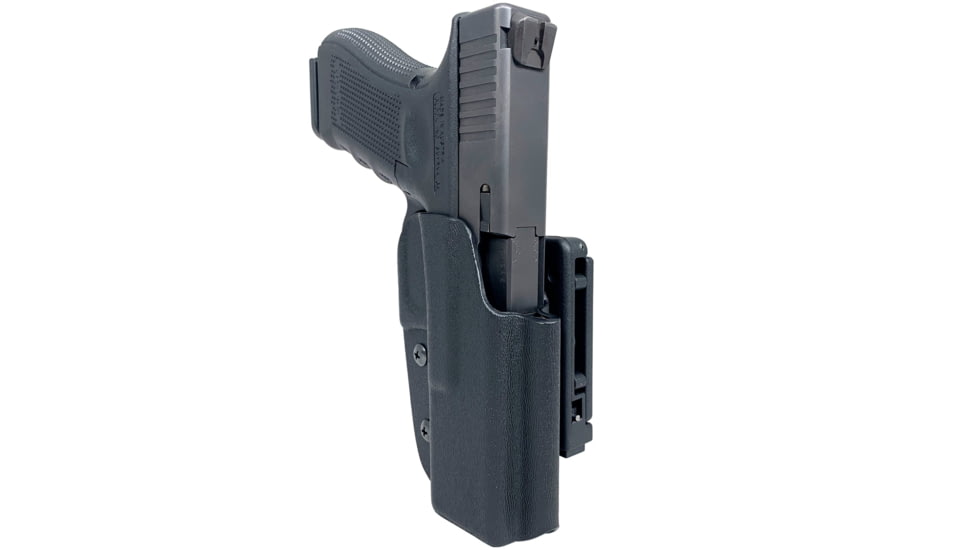 Black Scorpion Outdoor Gear Pro IDPA Competition Holster, Right Hand, GLOCK 17/ 19/ 19X/ 22/ 45, 4.02 - 4.49in Barrel, 1.5 - 1.75in Belts, Kydex, Black, HC03-IDPA-GL17BKRH