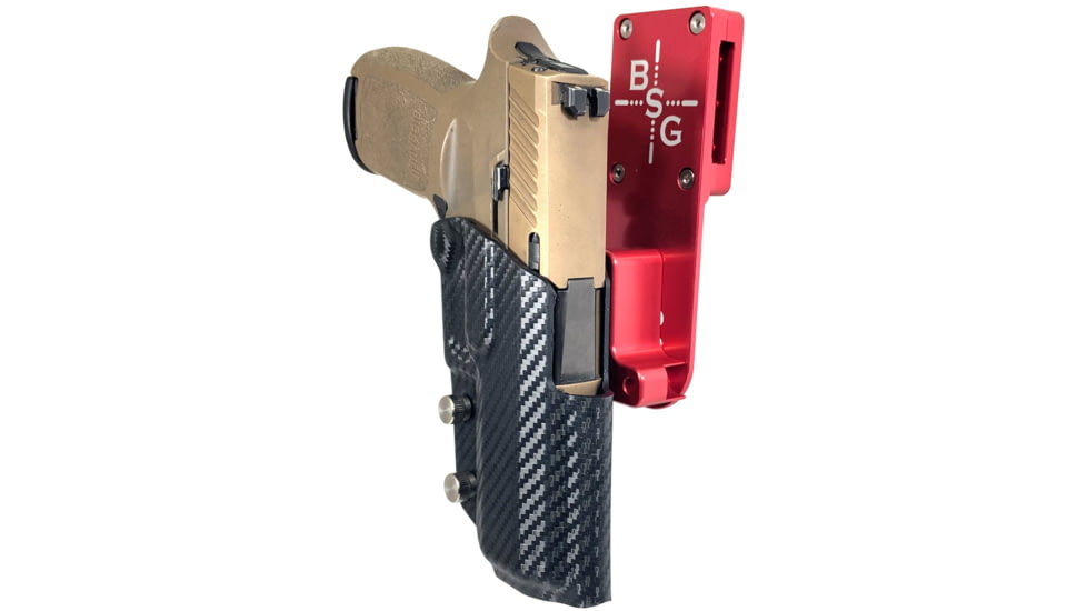Black Scorpion Outdoor Gear Sig Sauer P320 Compact Pro Heavy Duty Competition Holster, Right Hand, Red Shell / Carbon Fiber, HCD2-USPSABS-P3204CFRH