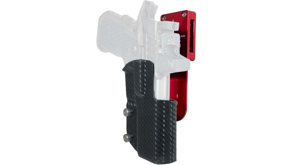 Black Scorpion Outdoor Gear Staccato C2 Pro Heavy Duty Competition Holster, Right, Red/Carbon Fiber, HCD2-USPSABS-STAC2CFRH
